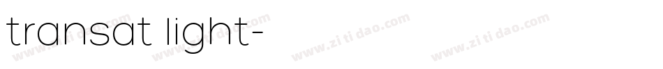 transat light字体转换